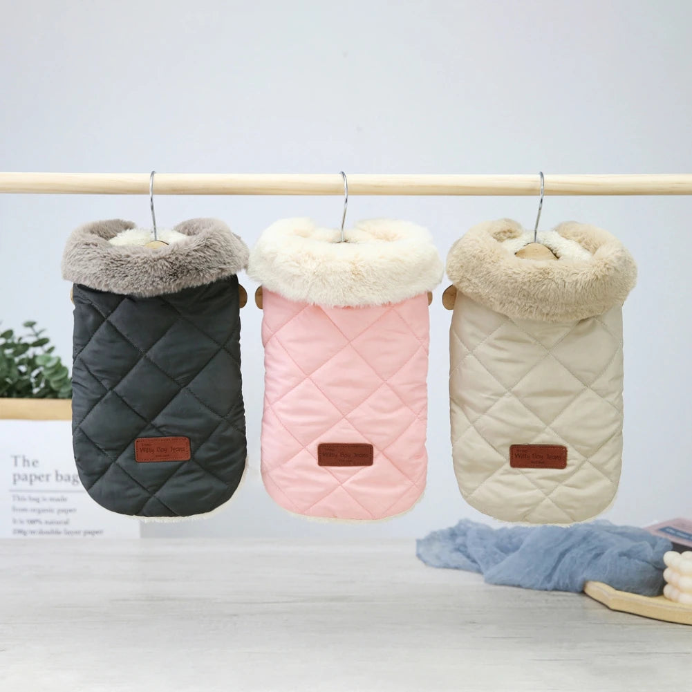 Winter Fur Collar Dog Jacket