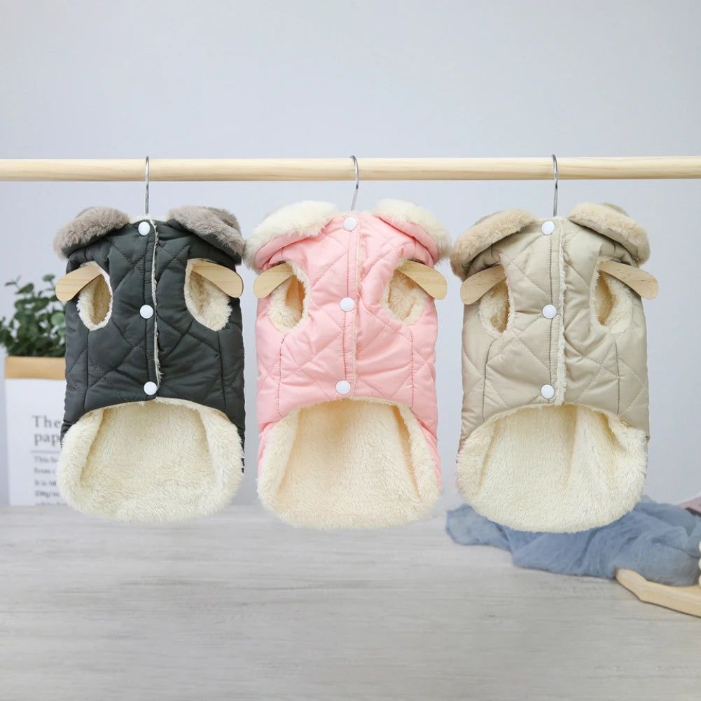 Winter Fur Collar Dog Jacket