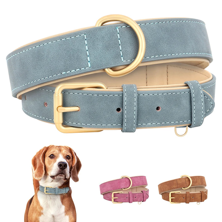 Durable Leather Dogs Adjustable Collars