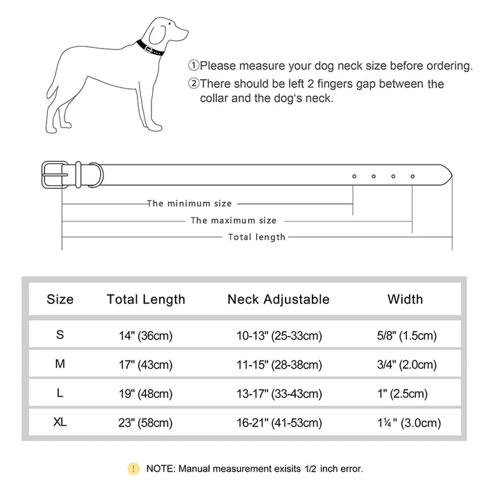 Durable Leather Dogs Adjustable Collars