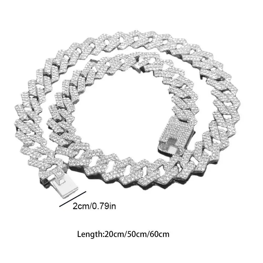 Luxury Dog Chain Collar with Diamonds