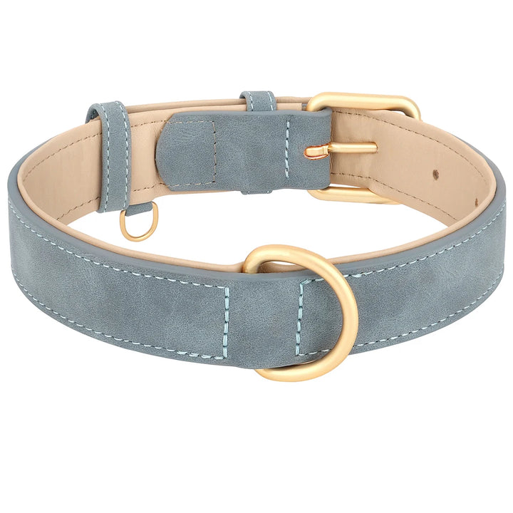 Adjustable Suede Leather Dog Collar