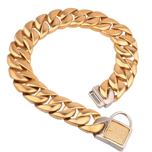 Large Dog Cuban Link Style Choker Collar