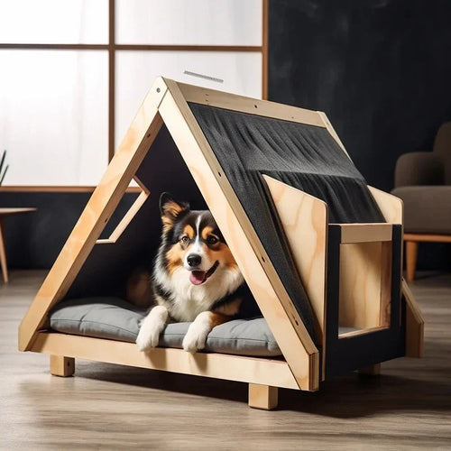 Luxury A-Frame wooden dog house