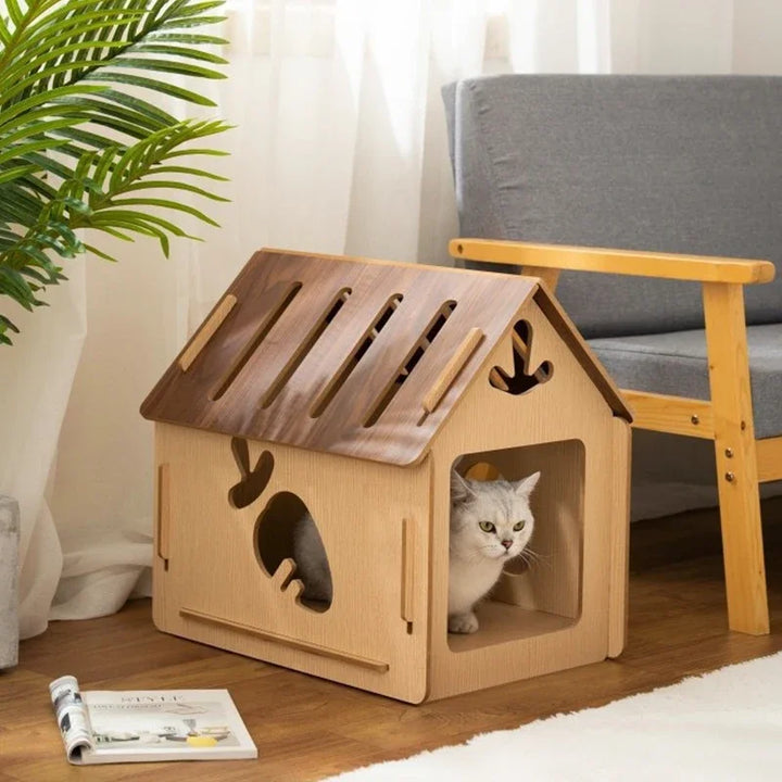 Luxury A-Frame wooden dog house