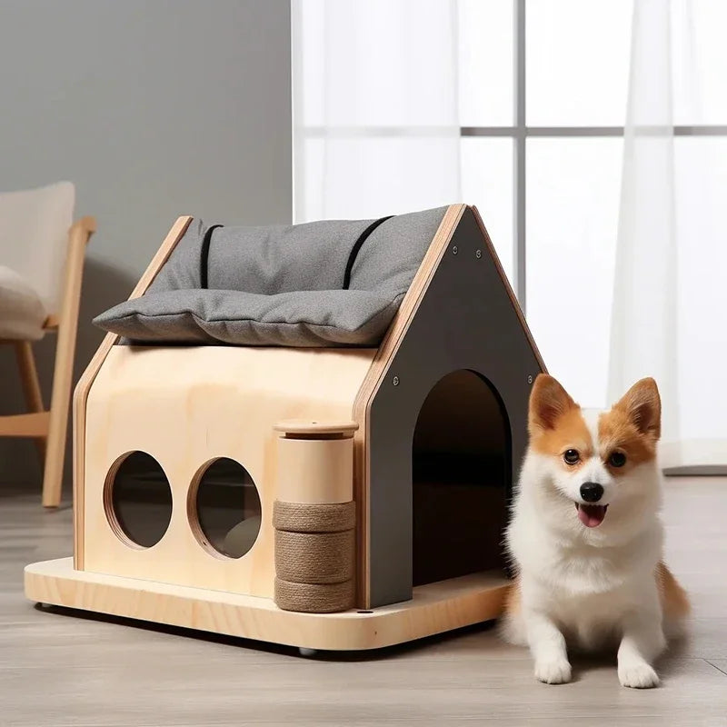 Luxury A-Frame wooden dog house