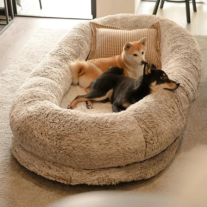 Large Luxury Plush Dog Bed