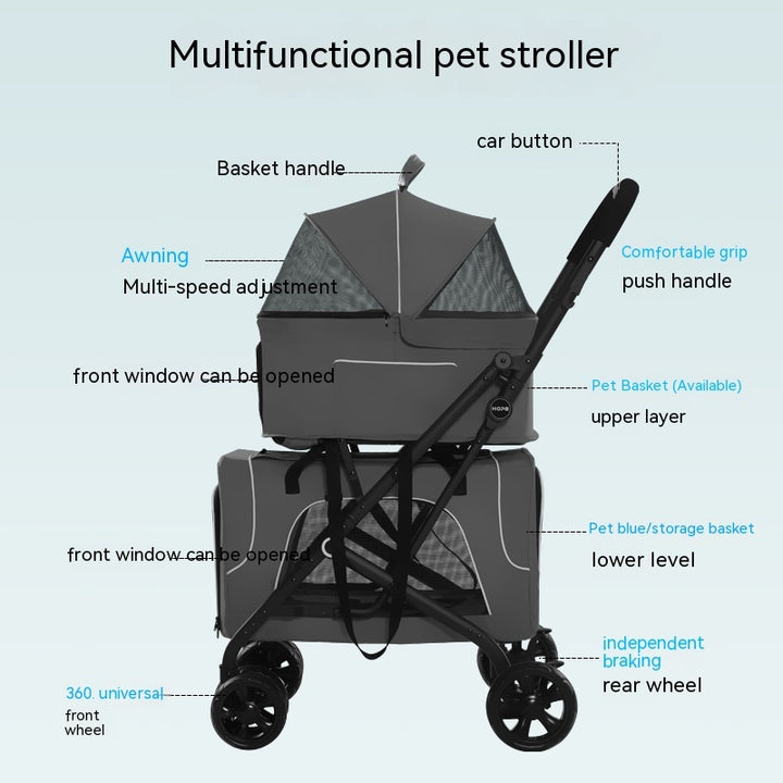 Lightweight Folding Dog Trolley