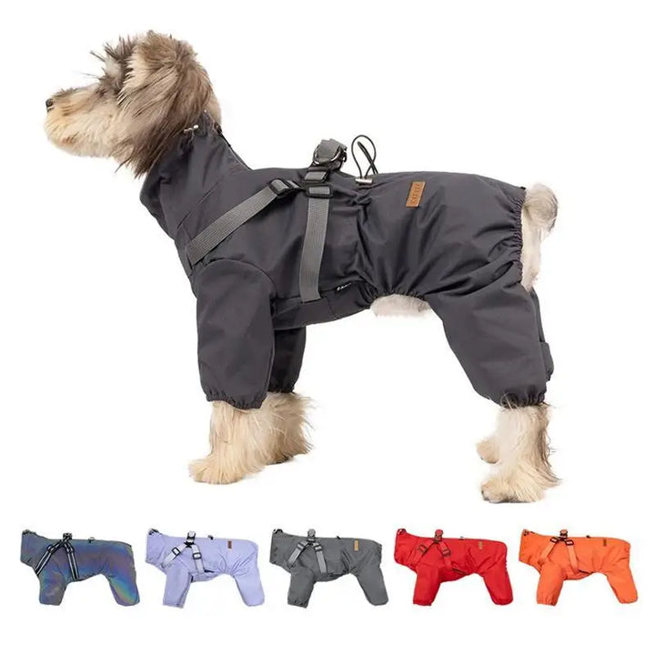 Dog Raincoat Waterproof with Harness