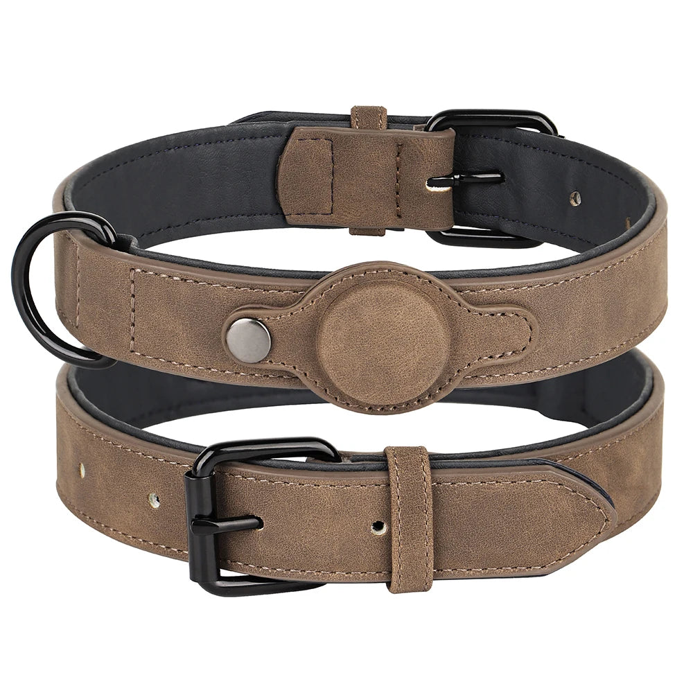 GPS Tracker Dog Collar PU Leather Dog  Collars Anti-lost Pet Pug Chihuahua Necklace Adjustable for Small Medium Large Dogs