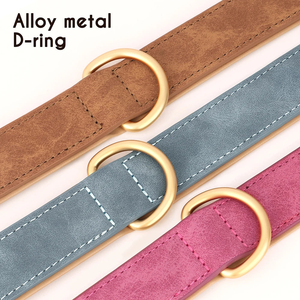 Durable Leather Dogs Adjustable Collars