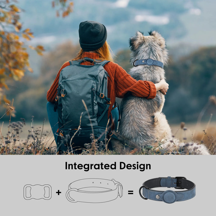 GPS Tracker Dog Collar PU Leather Dog  Collars Anti-lost Pet Pug Chihuahua Necklace Adjustable for Small Medium Large Dogs