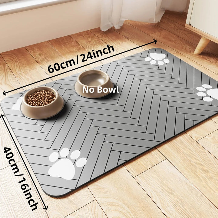 Absorbent Placemat for Food and Water Bowl for Dogs